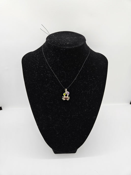 925 Sterling Silver Crab Pendant