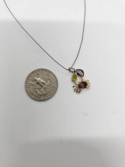 925 Sterling Silver Crab Pendant