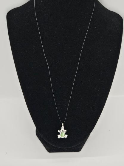 925 Sterling Silver Frog Pendant