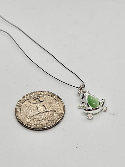 925 Sterling Silver Frog Pendant