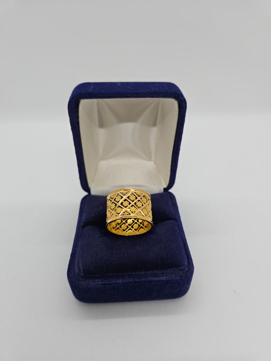 24k Solid Gold Designer Band