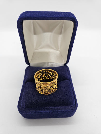 24k Solid Gold Designer Band